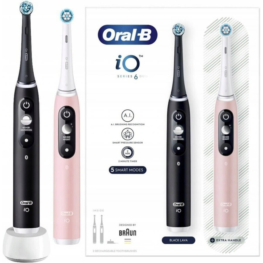 Cepillo de dientes Oral-B iO Series 6 Rosa 1×1, cepillo de dientes eléctrico