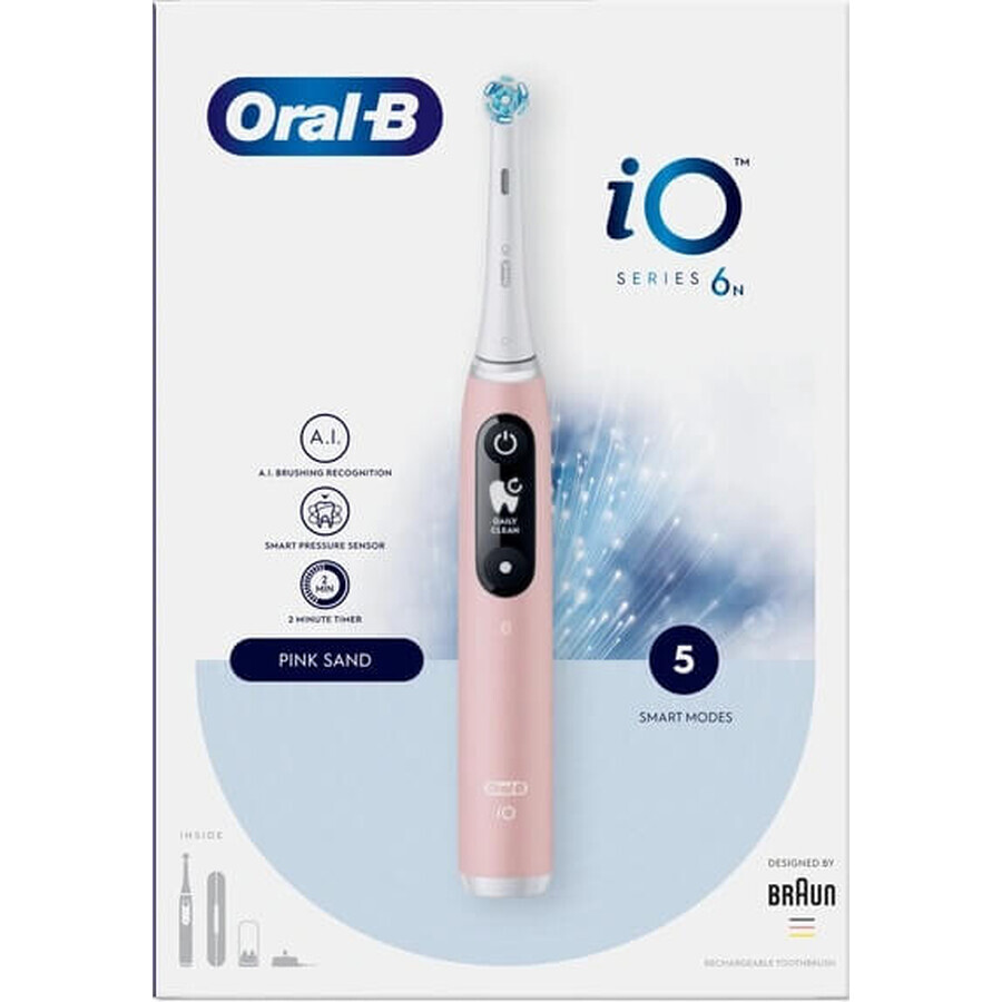 Cepillo de dientes Oral-B iO Series 6 Rosa 1×1, cepillo de dientes eléctrico