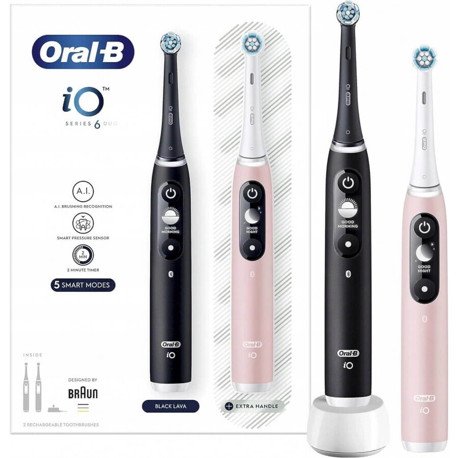 Cepillo de dientes Oral-B iO Series 6 Rosa 1×1, cepillo de dientes eléctrico