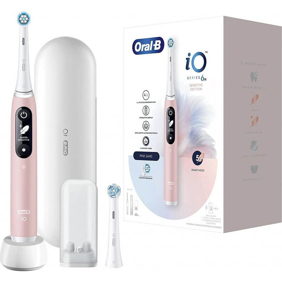 Cepillo de dientes Oral-B iO Series 6 Rosa 1×1, cepillo de dientes eléctrico