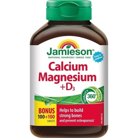 JAMIESON CALCIO, MAGNESIO E VITAMINA D3 1×120 tbl, calcio + magnesio + vitamina D3