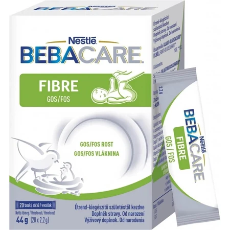 BEBACARE FIBRE GOS/FOS fibra; sobre (desde el nacimiento) 20×2,2 g, complemento alimenticio de apoyo a la digestión para niños