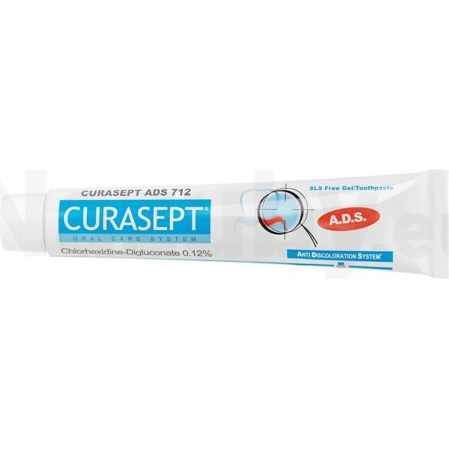 CURASEPT ADS 712 0,12% 1×75 ml, pasta dentífrica