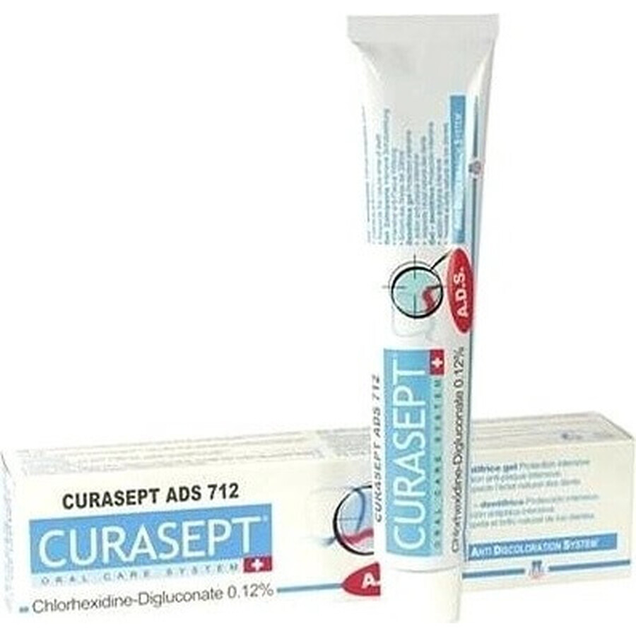 CURASEPT ADS 712 0,12% 1×75 ml, pasta dentífrica