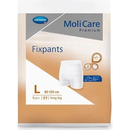 MoliCare Premium Fixpants Langes Bein L 1×5 Stück, Fixpants (80-120 cm)