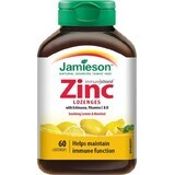 JAMIESON ZINOK LOZENGES WITH VITAMINS C and D3 Pastillas para chupar con sabor a limón 1x60 unid.