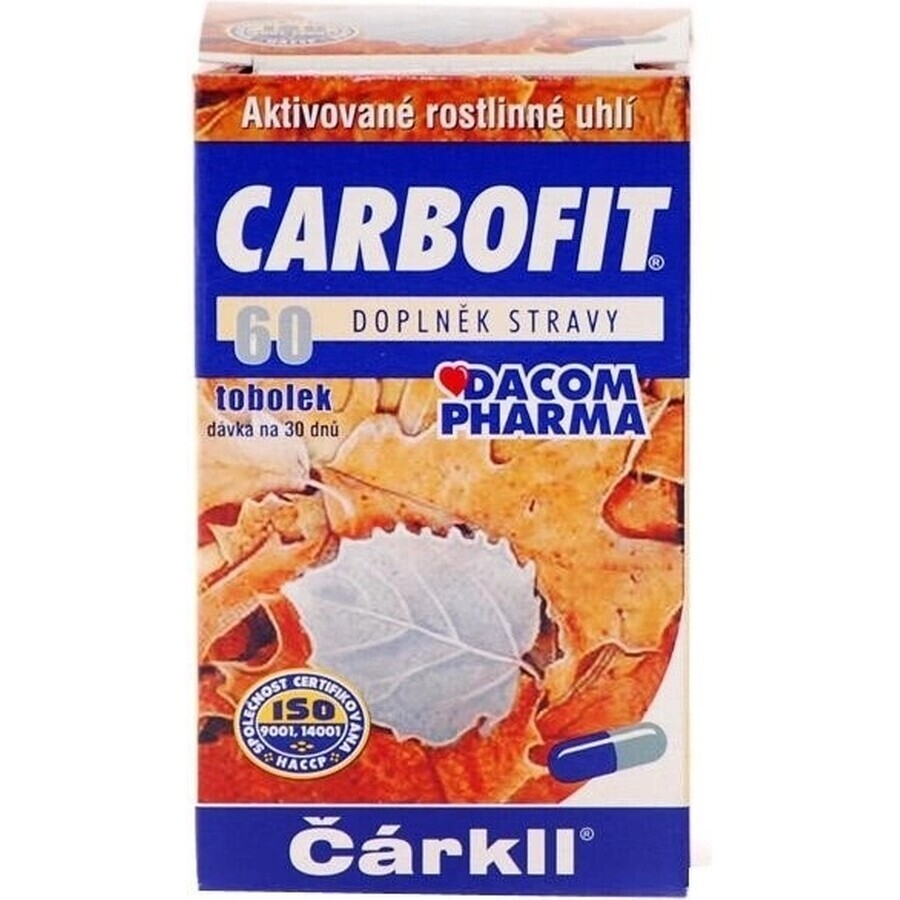 CARBOFIT Charcoal 1×60 cps, charbon actif