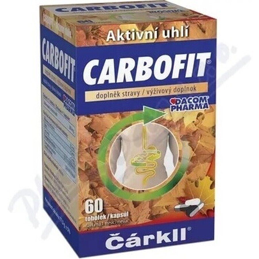 CARBOFIT Charcoal 1×60 cps, charbon actif