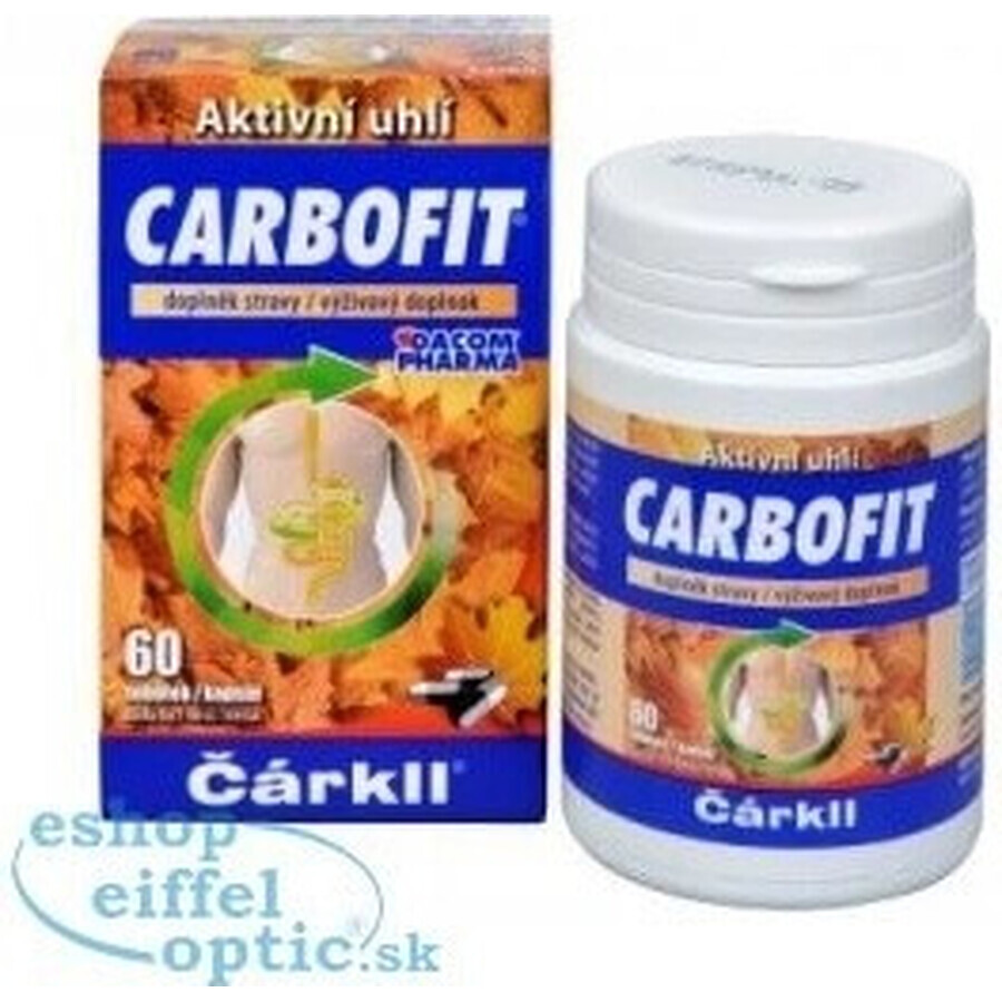 CARBOFIT Charcoal 1×60 cps, charbon actif