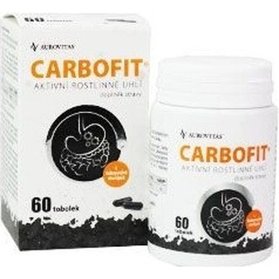 CARBOFIT Charcoal 1×60 cps, charbon actif