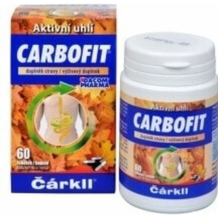 CARBOFIT Charcoal 1×60 cps, charbon actif