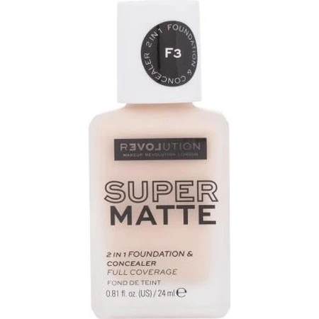 Revolution Relove, Fondotinta Supermatte F3, make-up 1×24 ml, make-up