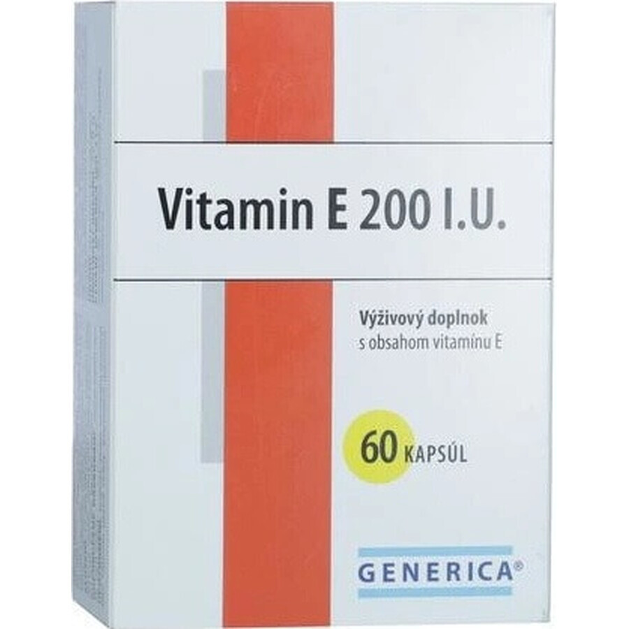 GENERICA Vitamin E 200 I.U. 1×60 cps, food supplement