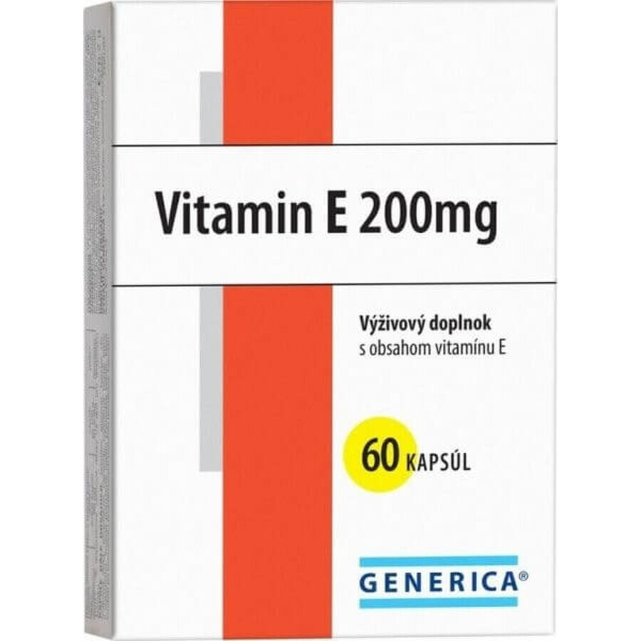 GENERICA Vitamin E 200 I.U. 1×60 cps, food supplement