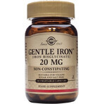 Solgar Gentle Iron 20 mg IJzer (ijzerbisglycinaat) Zacht voor de Maag 90 capsules 1×90 cps, voedingssupplement