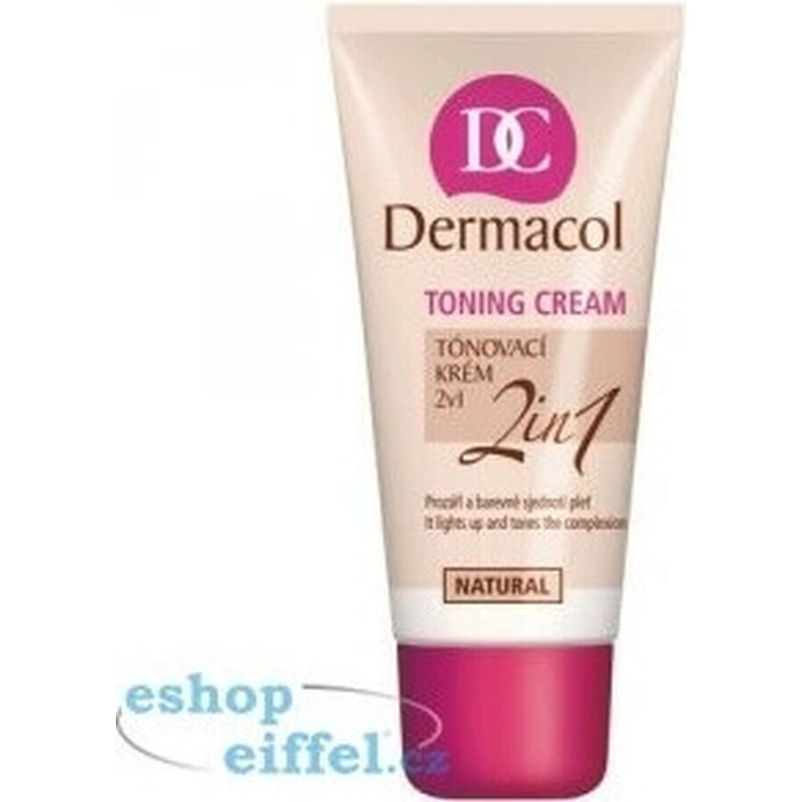 DERMACOL Crema colorante 2en1 tono: NATURAL 1×30 ml, crema colorante 2en1