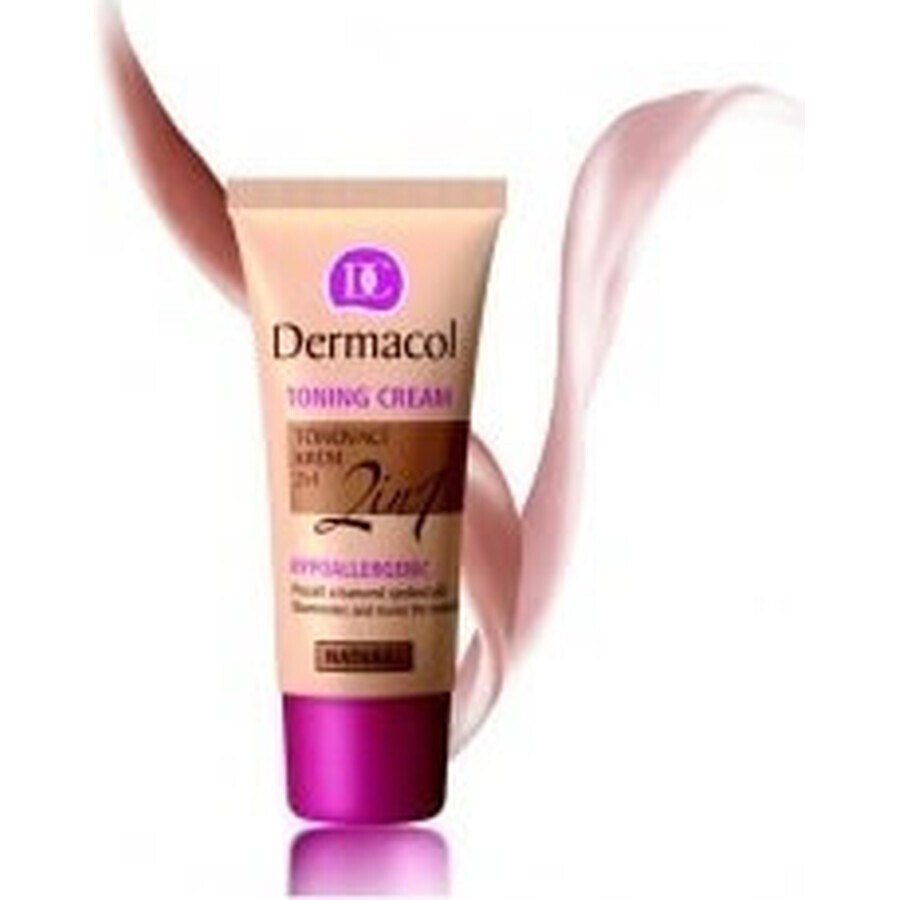 DERMACOL Crema colorante 2en1 tono: NATURAL 1×30 ml, crema colorante 2en1