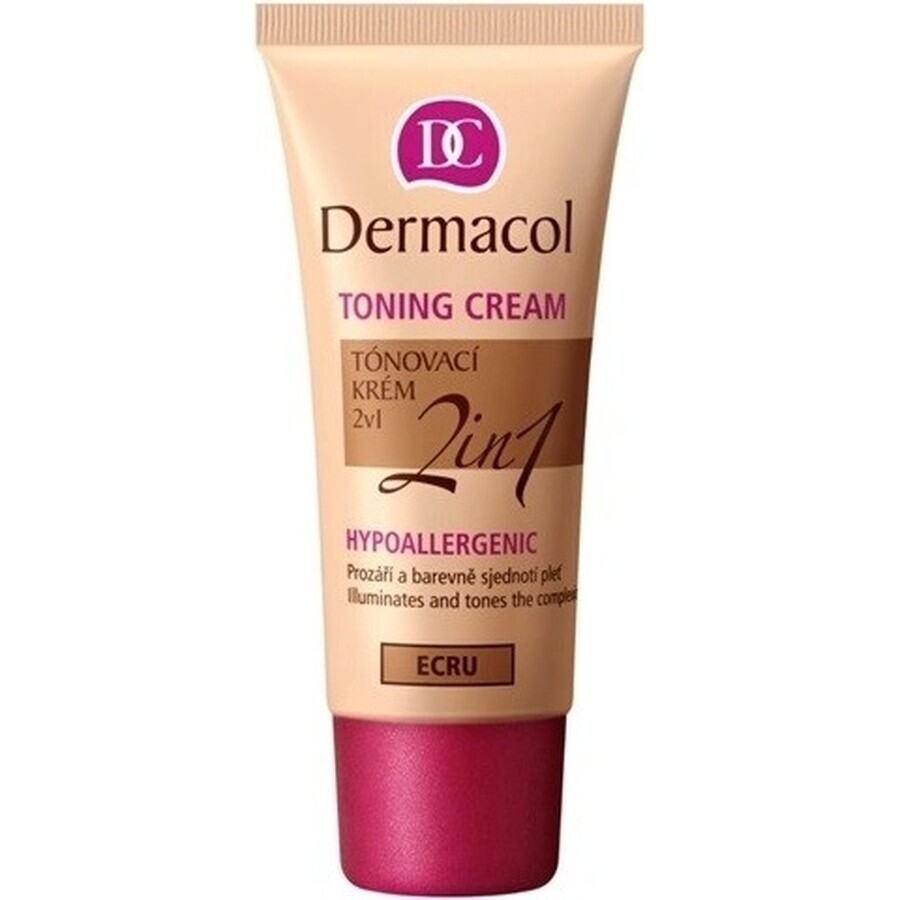 DERMACOL Crema colorante 2en1 tono: NATURAL 1×30 ml, crema colorante 2en1