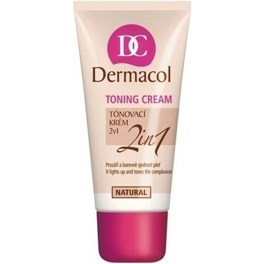 DERMACOL Crema colorante 2en1 tono: NATURAL 1×30 ml, crema colorante 2en1