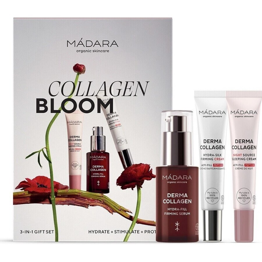 MÁDARA COLLAGEN BLOOM Skin firming set 1×1pcs, set de regalo