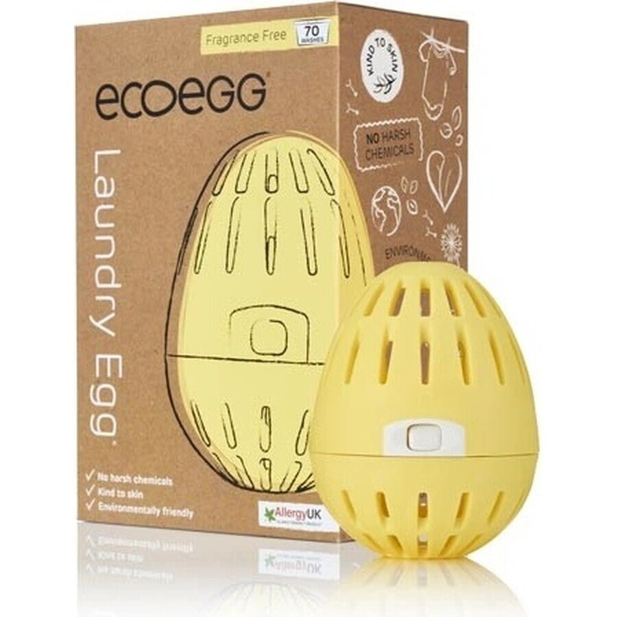 Ecoegg Uovo di lavaggio - 70 lavaggi senza profumo 1×1 pz, uovo per 70 lavaggi (4 mesi)