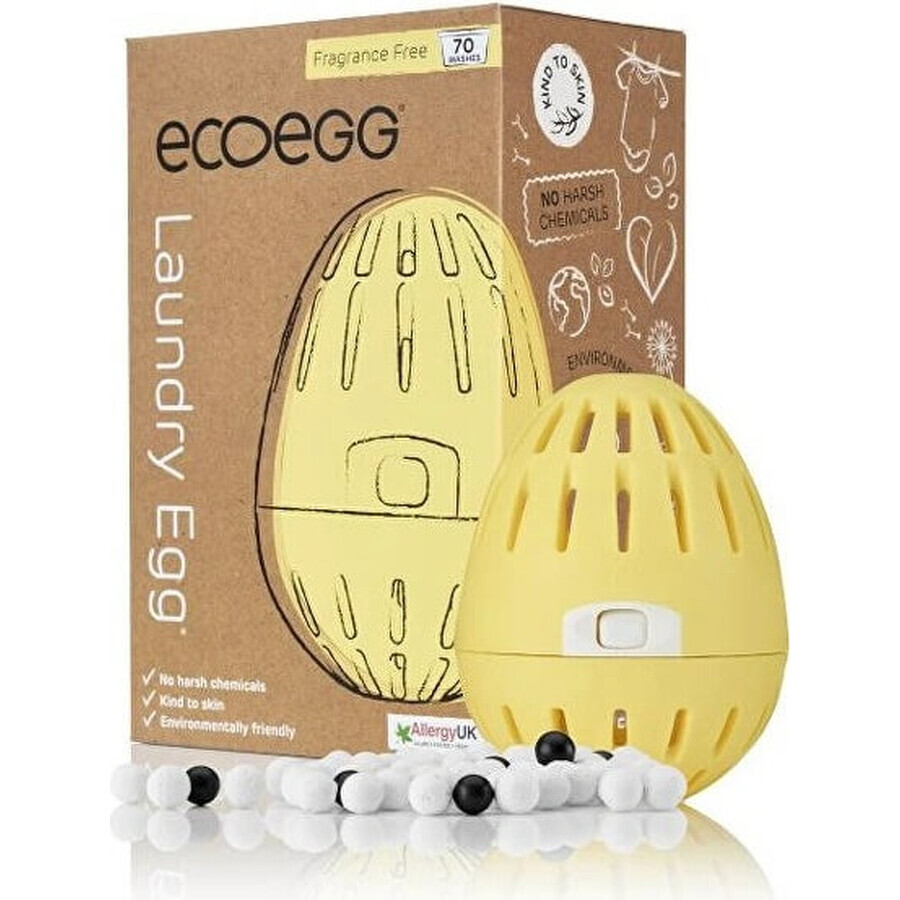 Ecoegg Uovo di lavaggio - 70 lavaggi senza profumo 1×1 pz, uovo per 70 lavaggi (4 mesi)