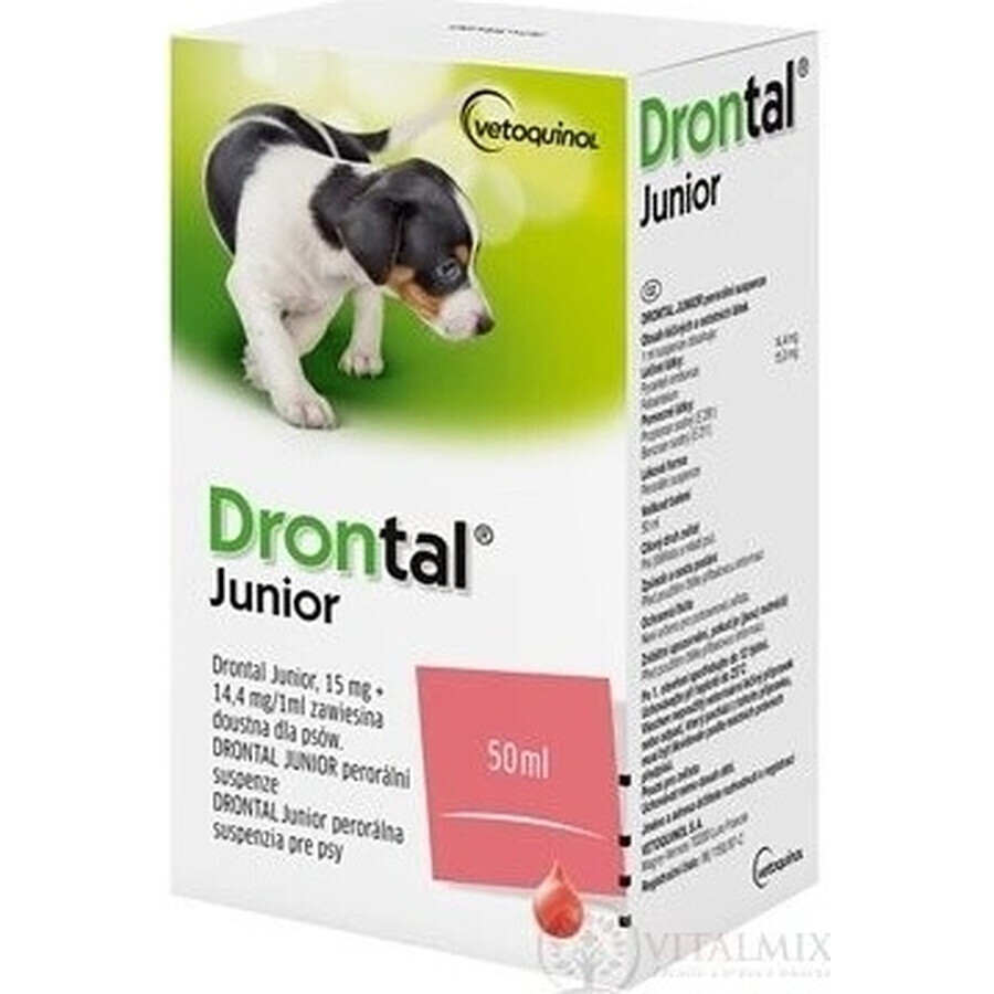 Drontal Junior 1×50 ml, oral suspension for dogs