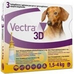 Vectra 3D spot-on voor XS honden (1,5-4 kg) 1×3 stuks, spot-on tegen parasieten