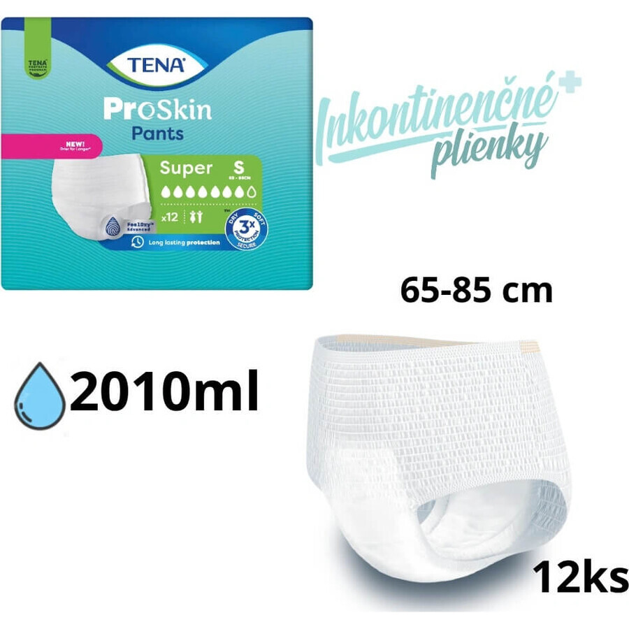 TENA SUPER SMALL 1×12 unidades TENA SUPER SMALL 1×12 unidades, braguitas elásticas absorbentes