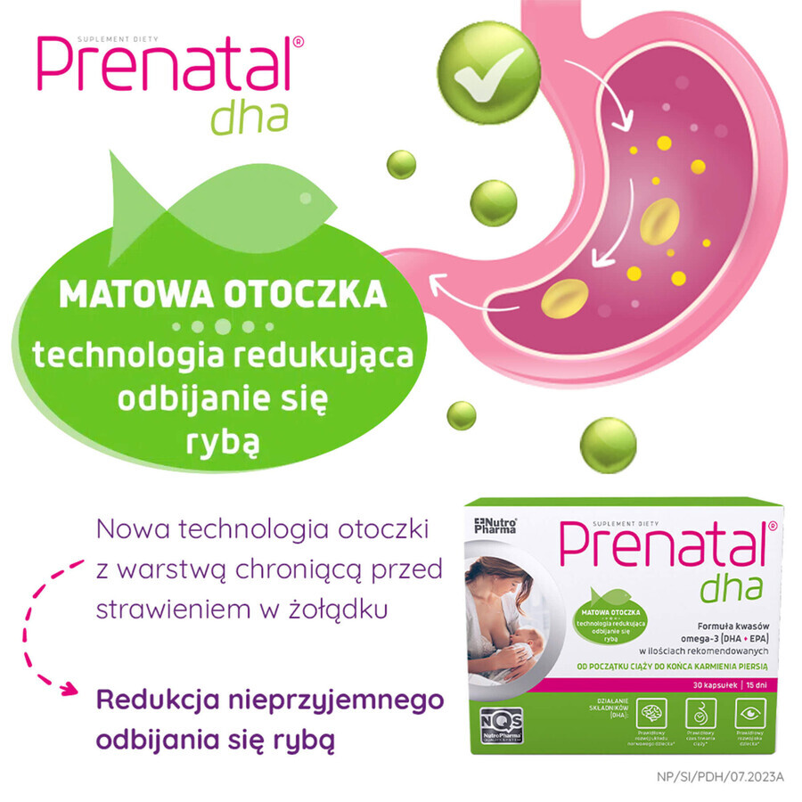 Prenatal Uno Set, 30 cápsulas + 30 cápsulas + Prenatal DHA, 30 cápsulas + frasco de regalo