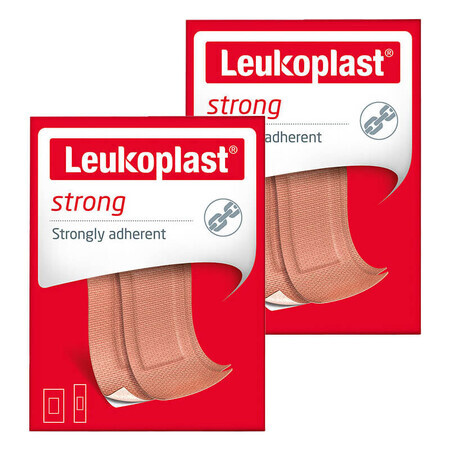 Set Leukoplast Strong, tiritas con apósito, 2 x 20 piezas