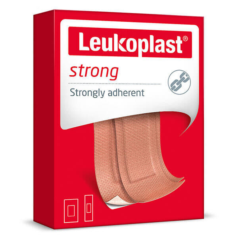 Set Leukoplast Strong, tiritas con apósito, 2 x 20 piezas