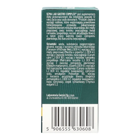 SEMA Lab Gastro complex, 30 ml USZKODZONE OPAKOWANIE: ceny i cechy