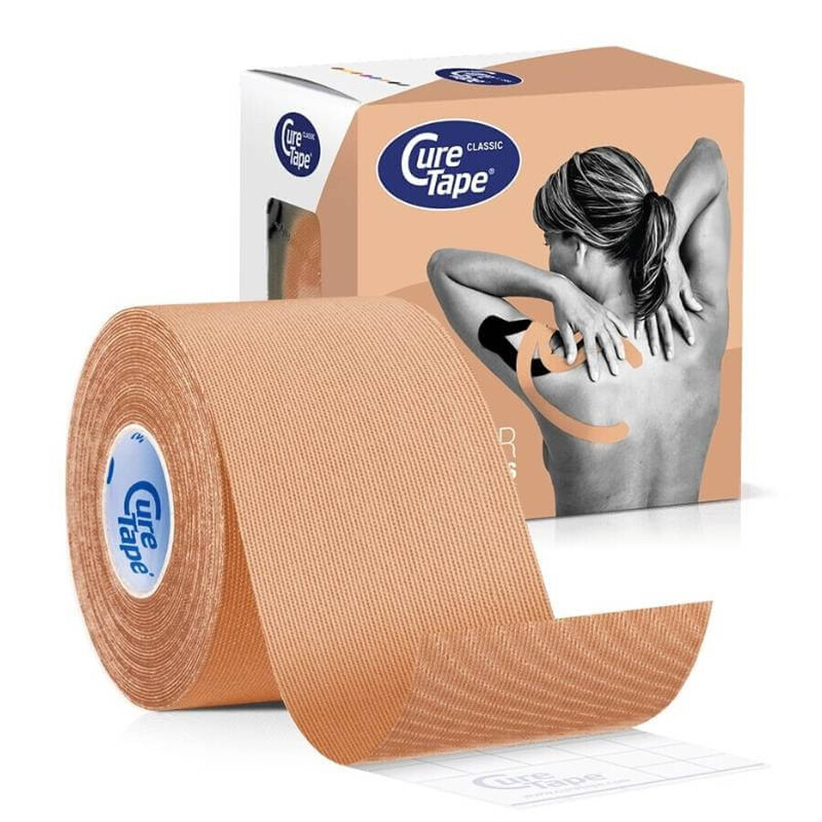 CureTape Classic, kinesiologisches Band, beige, 5 cm x 5 m, 1 Stück