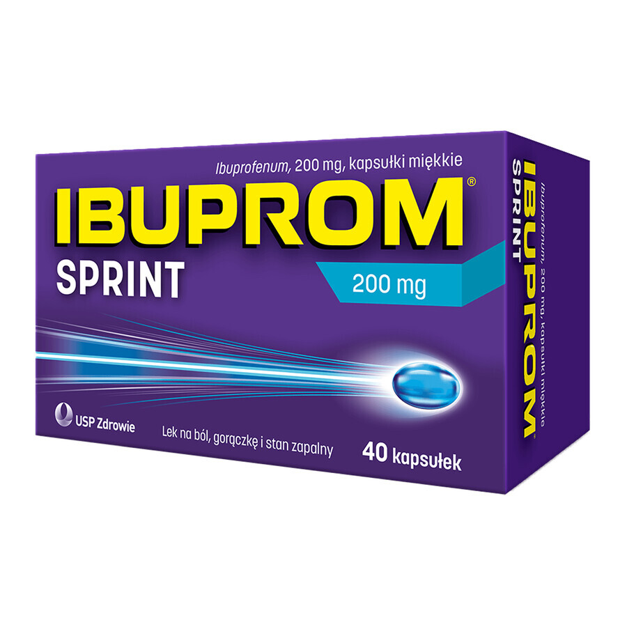 Ibuprom Sprint 200 mg, 40 cápsulas blandas