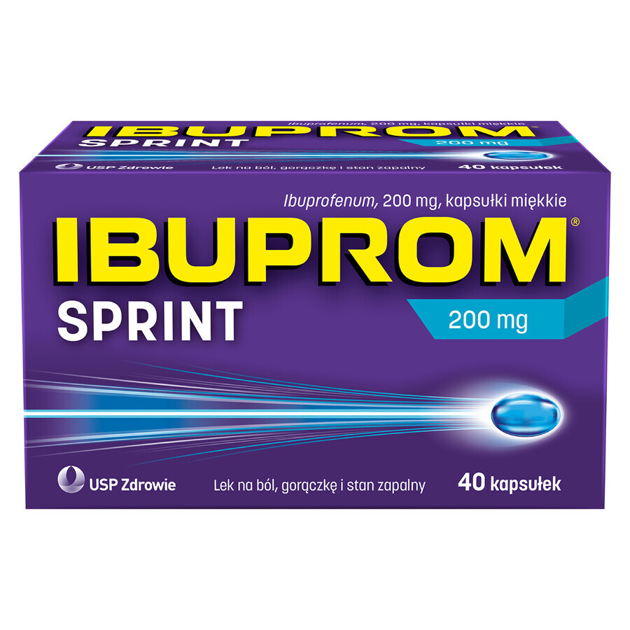 Ibuprom Sprint 200 mg, 40 cápsulas blandas