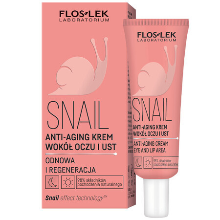 Floslek Laboratorium Caracol, crema antiedad para ojos y labios, 30 ml