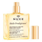 Set Nuxe Huile Prodigieuse, dry oil for body, face and hair, 100 ml + Huile Prodigieuse Or, roll-on oil, 8 ml