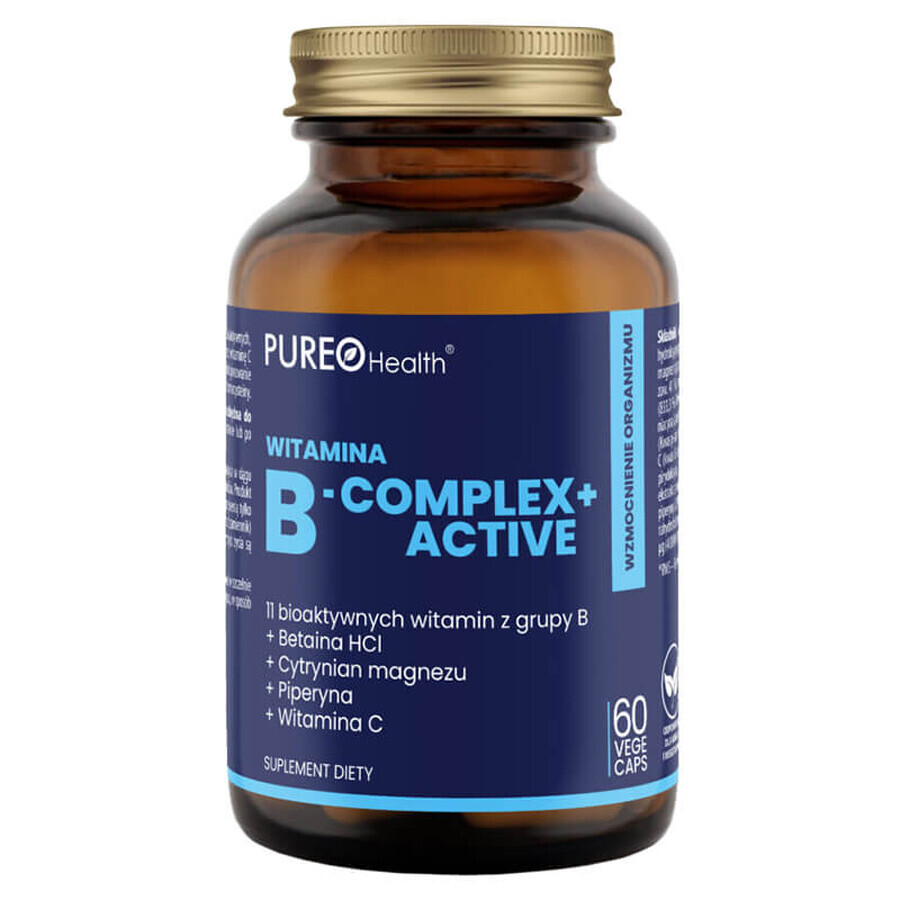 Pureo Health Vitamine B-Complex + Active, 60 gélules