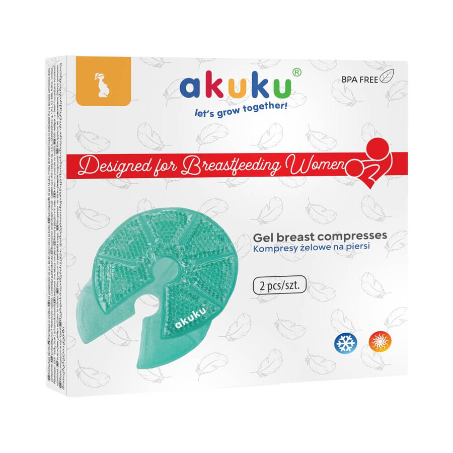 AKUKU, compresas de gel para el pecho, 2 unidades