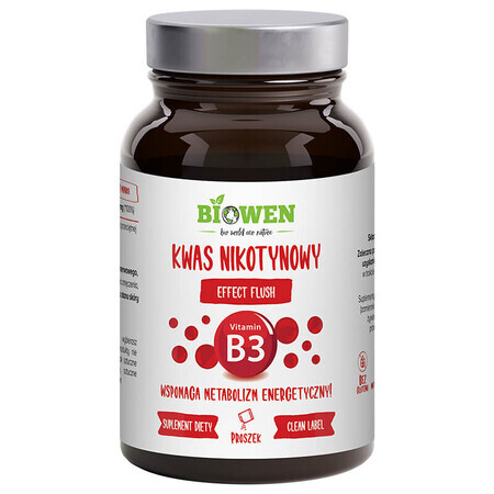 Biowen Acide nicotinique, vitamine B3, 120 g