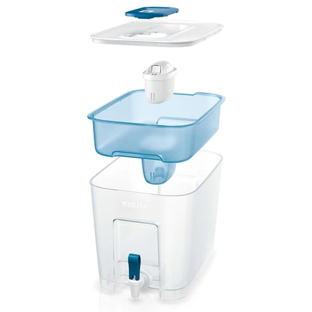 Brita Flow, dozator cu filtru de 8,2 l cu robinet, albastru + filtru Maxtra Pro Pure Performance, 1 buc