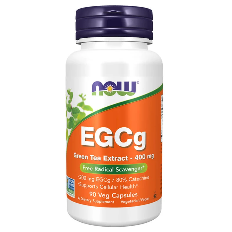 Now Foods EGCg Green Tea Extract 400 mg, zielona herbata, 90 kapsułek wegańskich: ceny i cechy