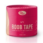 CureTape Boob Tape, elastische tape voor het modelleren en ondersteunen van de buste met tepels, beige, 5 cm x 5 m, 1 st