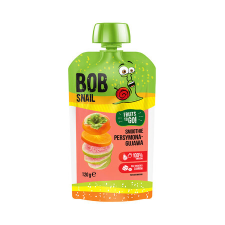 Bob Snail Fruits To Go Smoothie en tubo, caqui, guayaba, 120 g