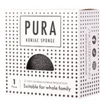 Sister Young Pura konjac face wash sponge, black, 1 pc