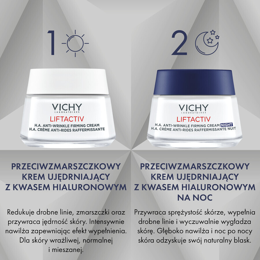 Set Vichy Liftactiv Supreme, anti-wrinkle day cream 50 ml + anti-wrinkle night cream 50 ml