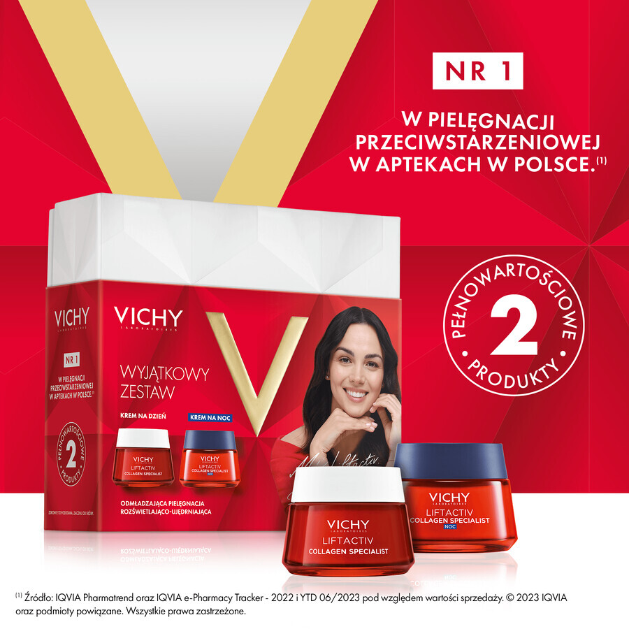 Set Vichy Liftactiv Collagen Specialist, crème de jour 50 ml + crème de nuit 50 ml