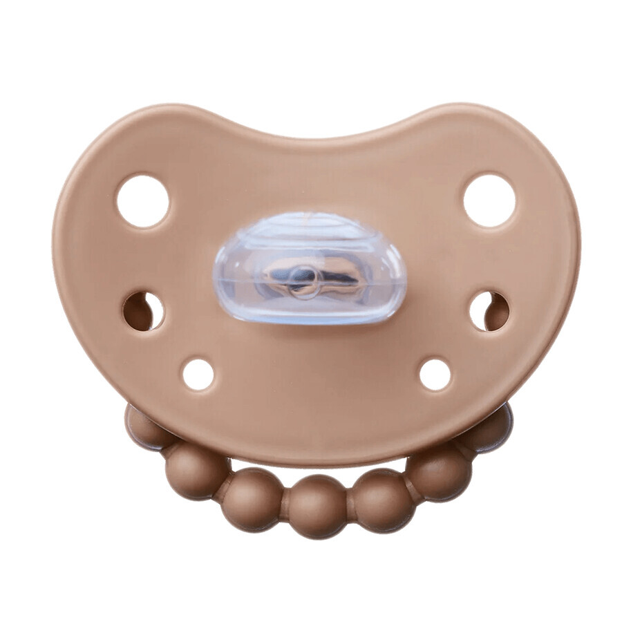 Luu Kids, pacifier, positioning, silicone, Milk Hazelnut, from 6 months, 1 piece