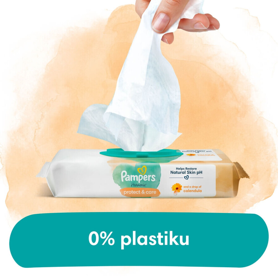 Pampers Harmonie Protect & Care, wet wipes, 9 x 44 pieces